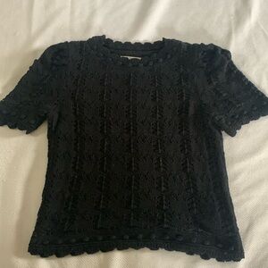Crocheted Anthropologie top sweater size xs